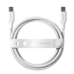 Empower by PanzerGlass Racing USB-C-zu-USB-C Kabel - 240W - 2 Meter - Silver White