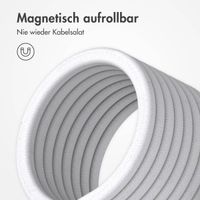 imoshion Magnetisches geflochtenes Kabel – USB-C auf USB-C – 1 Meter – Weiß