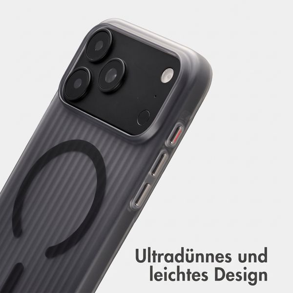 Accezz Lite Backcover mit MagSafe | Fluted | Apple iPhone 18 Pro Max / 17 Pro Max - Grau