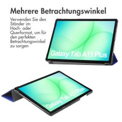 imoshion Trifold Klapphülle Samsung Galaxy Tab A11 Plus - Cobalt Blue