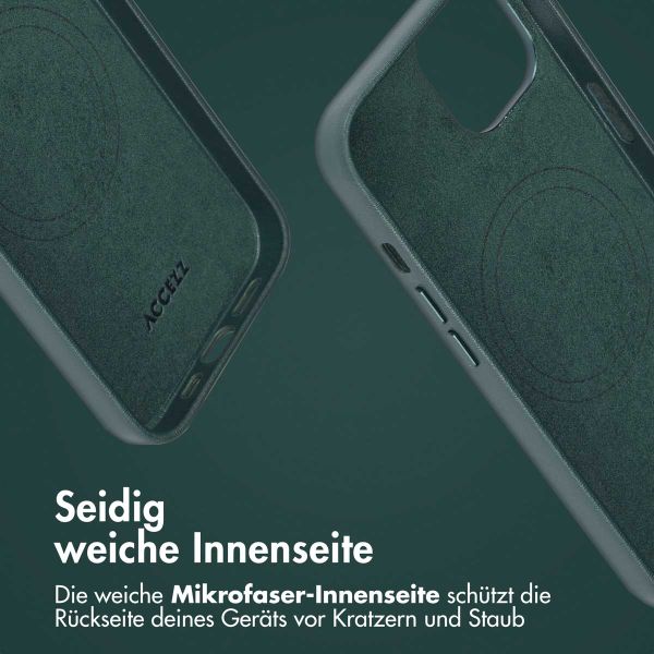 Accezz 2-in-1 Klapphülle aus Leder mit MagSafe für das iPhone 14 - Cedar Green