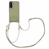 Selencia Nova Croco HandyHülle mit Kordel und Kartenhalter Samsung Galaxy A36 / A56 - Sage Green