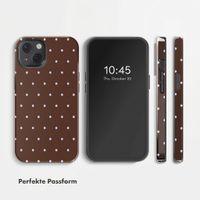 Selencia Vivid Rückabdeckung mit MagSafe Apple iPhone 13 - Happy Dots Chocolate