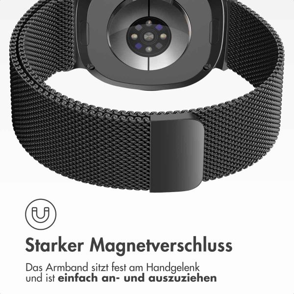 imoshion Magnetisches Milanaise Armband für das  Samsung Galaxy Watch 8 (40/44mm) / Classic (46mm) - Schwarz