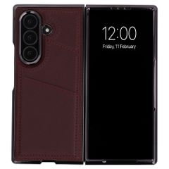 imoshion Kunstleder MagSafe Backcover mit Kartenfach Samsung Galaxy Z Fold 8 Ultra - Wine Red