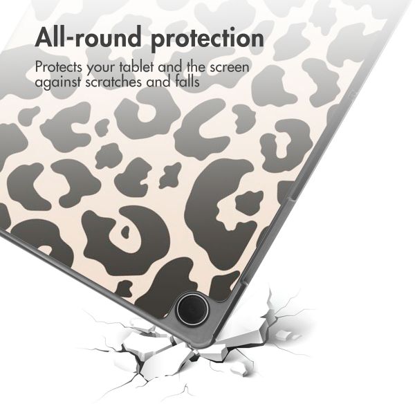 imoshion Design Trifold Klaphülle Samsung Galaxy Tab A9 Plus - Leopard