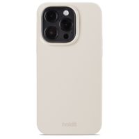 Holdit Silicone Case für das iPhone 15 Pro - Light Beige