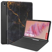 imoshion Design Klapphülle für das Lenovo Tab Plus - Black Marble