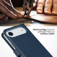 Selencia Echtleder Klapphülle Apple iPhone Air - Blau