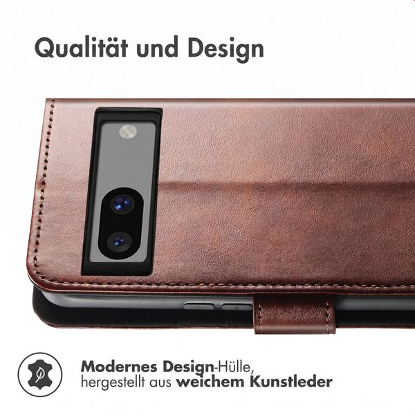 imoshion Luxuriöse Klapphülle Google Pixel 7a - Dunkelbraun