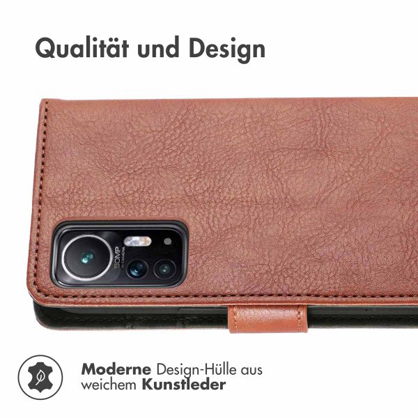 imoshion Luxuriöse Klapphülle für das Xiaomi 12 / 12X - Braun