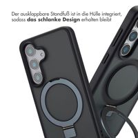 Accezz Ring Stand Backcover mit MagSafe für das Samsung Galaxy S25 - Schwarz