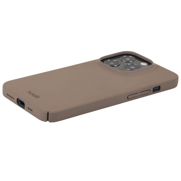 Holdit Slim Case für das iPhone 15 Pro - Mocha Brown