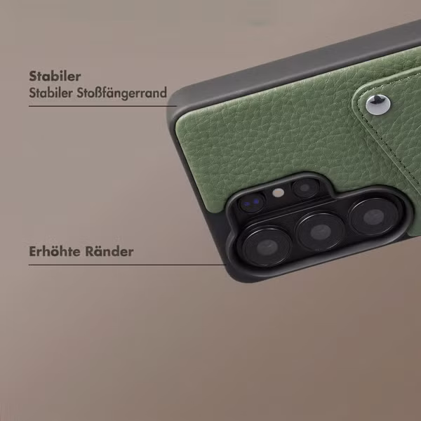 Selencia Riva Back Cover mit Kartenfach Samsung Galaxy S26 Ultra - Sage Green