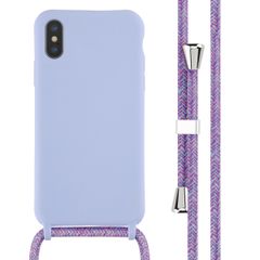 imoshion Silikonhülle mit Band für das iPhone X / Xs - Violett