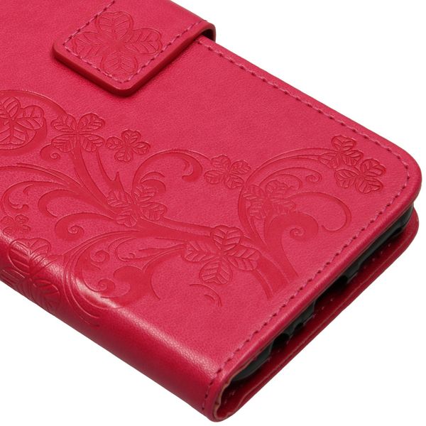 Kleeblumen Klapphülle Motorola One Fusion Plus - Fuchsia