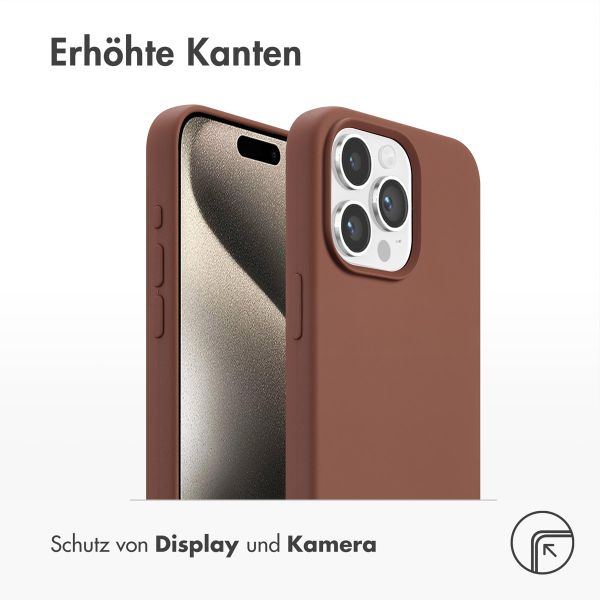 Accezz Liquid Silikoncase mit MagSafe Apple iPhone 15 Pro Max - New Tea Brown