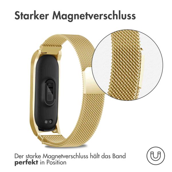 imoshion Mailändische Magnetarmband für das Xiaomi Mi Band 5 / 6 - Gold