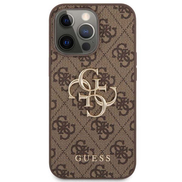 Guess 4G Metal Logo Back Cover Apple iPhone 13 Pro Max - Braun