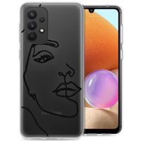 imoshion   Design Hülle für das Samsung Galaxy A33 - Line Art Woman White