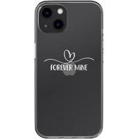 Personalisierte Hülle mit elegantem Herz iPhone 12 (Pro) - Transparent