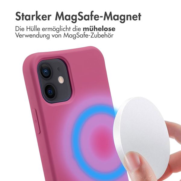 imoshion Color Backcover mit abtrennbarem Band MagSafe für das iPhone 12 (Pro) - Raspberry