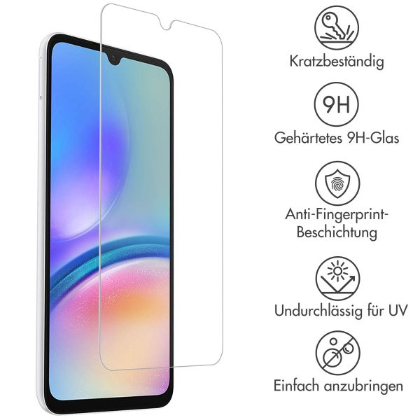 Accezz Screen Protector aus gehärtetem Glas für das Samsung Galaxy A05s - Transparent