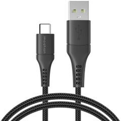 imoshion USB-C auf USB-Kabel für das Samsung Galaxy A14 (4G) - Geflochtenes Gewebe - 1,5 m - Schwarz