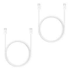 imoshion Braided USB-C-zu-USB-C-Kabel 60 W 2er-Pack - 1 Meter - Weiß