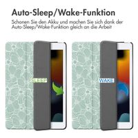 imoshion Design Trifold Klaphülle Apple iPad 9 (2021) 10.2 Zoll / iPad 8 (2020) 10.2 Zoll / iPad 7 (2019) 10.2 Zoll - Botanica