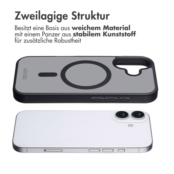 Accezz Rugged Frosted Back Cover mit MagSafe Apple iPhone 17 - Schwarz