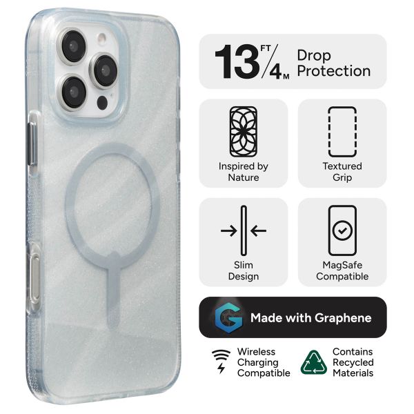 ZAGG Milan Snap Case mit MagSafe Apple iPhone 16 Pro Max - Swirl Glitter