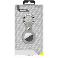 Accezz ﻿Genuine Leather Keychain Case Apple AirTag - Grau