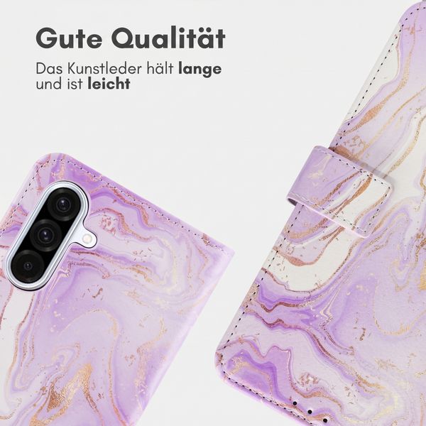 imoshion Design Klapphülle Samsung Galaxy A26 - Purple Marble