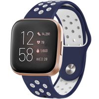 imoshion Silikonband Sport für das Fitbit Versa 2 / Versa Lite - Blau / Weiß