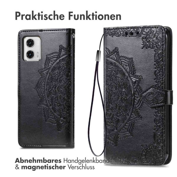 imoshion Mandala Klapphülle Motorola Moto G73 - Schwarz
