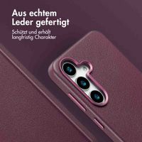 Accezz MagSafe Leather Backcover für das Samsung Galaxy S25 - Heath Purple