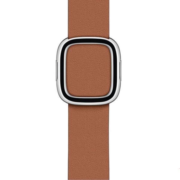 Apple Leather Band Modern Buckle für die Apple Watch Series 1-9 / SE - 38/40/41 mm / Series 10 - 42 mm - Größe L - Braun