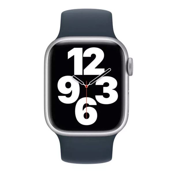 Apple Silikon Solo Loop für das  Apple Watch | 44/45/46/49 mm - Größe 6 - Storm Blue