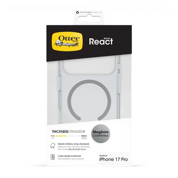 OtterBox React Back Cover MagSafe Apple iPhone 17 Pro - Clear