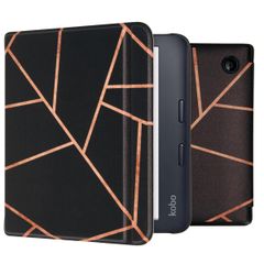 imoshion Design Slim Hard Sleepcover mit Stand für das Kobo Libra 2 / Tolino Vision 6 - Black Graphic