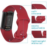 imoshion Silikonband für die Fitbit Charge 5 / Charge 6 - Größe L - Rot