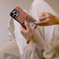 Selencia Nova Croco HandyHülle mit Kordel und Kartenhalter Samsung Galaxy A36 / A56 - Old Pink