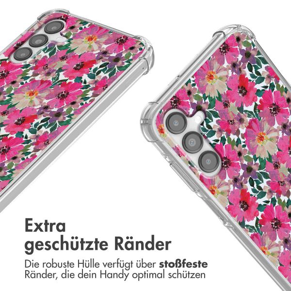 imoshion Design Hülle mit Band Samsung Galaxy A14 (5G/4G) - Flower Water