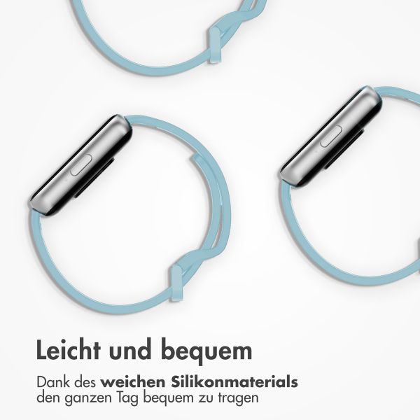 imoshion Silikonband⁺ für die Apple Watch Series 1 bis 10 / SE / Ultra (2) (44/45/46/49 mm) - Saphirblau - Größe M/L