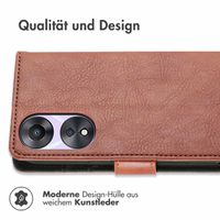 imoshion Luxuriöse Klapphülle Oppo A78 (4G) - Braun