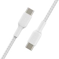 Belkin Boost↑Charge™ Braided USB-C-zu-USB-C Kabel - 1 Meter - Weiß