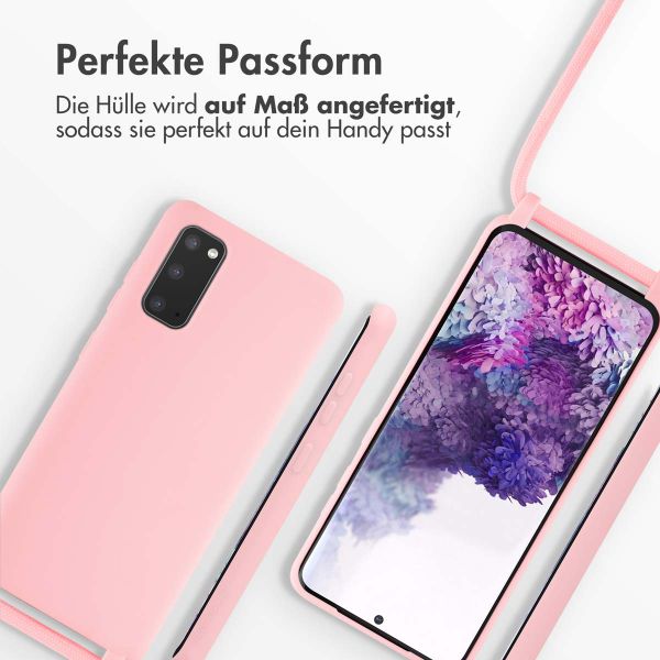 imoshion Silikonhülle mit Band für das Samsung Galaxy S20 - Rosa