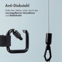 imoshion Ausziehbares Kabel mit Karabinerhaken und Telefonpad - Schwarz