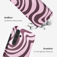 Selencia Vivid Back Cover Samsung Galaxy A55 - Wavy Swirl Pink Plum